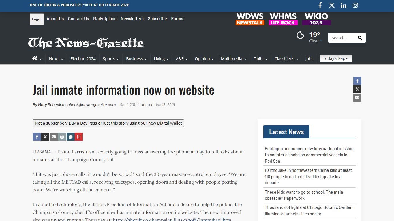 Jail inmate information now on website | News | news-gazette.com